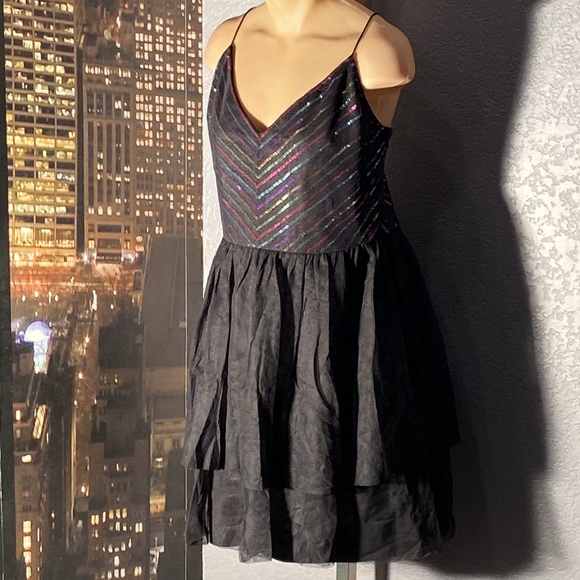 AQUA - dress: rainbow mesh top w black tutu skirt, straps have been adj. - 12 - Picture 9 of 16